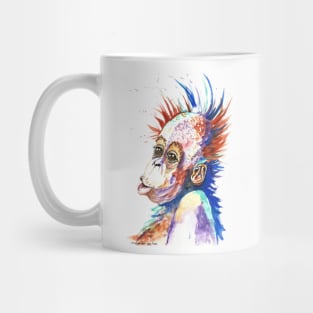 Cute Rainbow Orangutan Monkey painting Mug